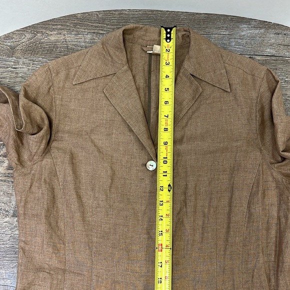Nordstrom Studio 121 Long Sleeve Linen Blend Shirt Dress Size 10 - Picture 12 of 13
